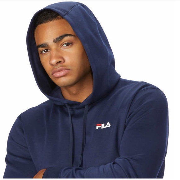 Fila Men’s Performance Sweatshirt Activewear Hoodie Size XXL 2XL Navy Blue NWT - Picture 4 of 16